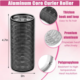 WILLBOND long hair rollers with aluminum core for fast heat styling