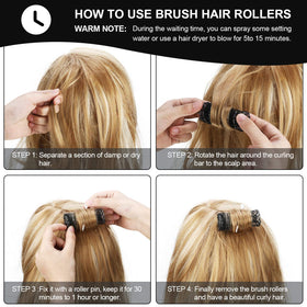 WILLBOND medium mesh brush rollers for quick no-heat curling and waves.