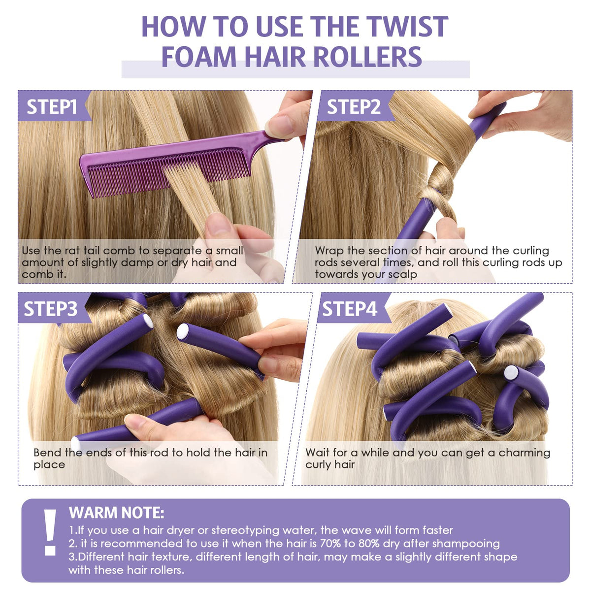 WILLBOND no-heat curlers in use illustrate safe styling.