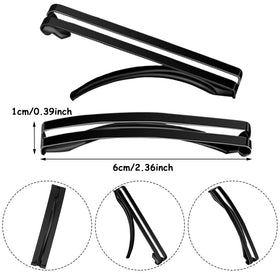 WILLBOND no-slip metal hair clip black close-up for easy slide-in wear.