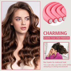 Willbond overnight styling with pink rods to create waves by morning