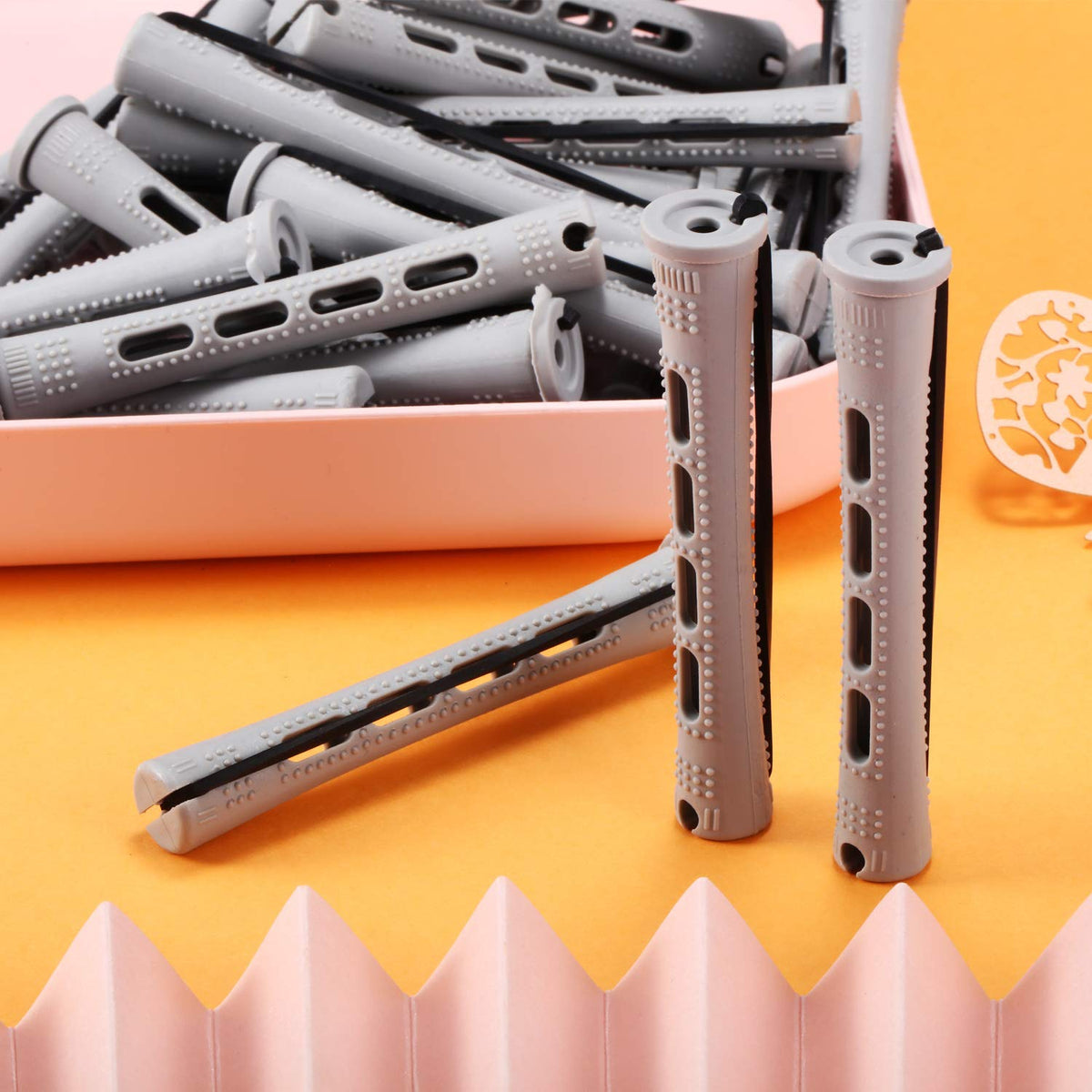 WILLBOND durable gray plastic perm rods for repeated curling sessions