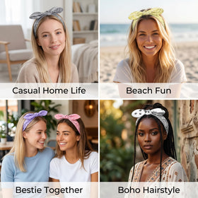 WILLBOND rabbit ear headband design adds cute flair.