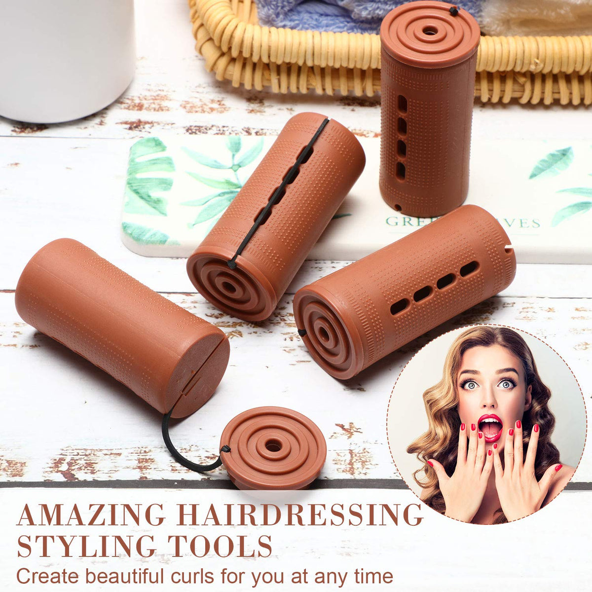 WILLBOND rod size 8.2 cm by 4 cm demonstrates large-diameter curl options.