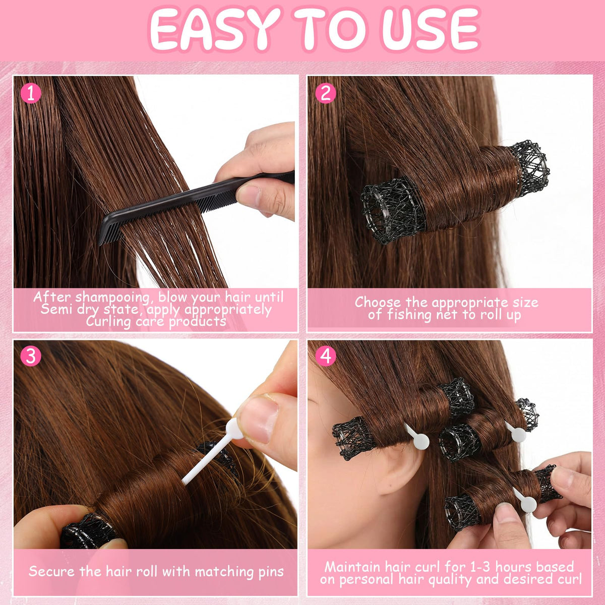 Willbond roller set for bangs and volume on short hair.