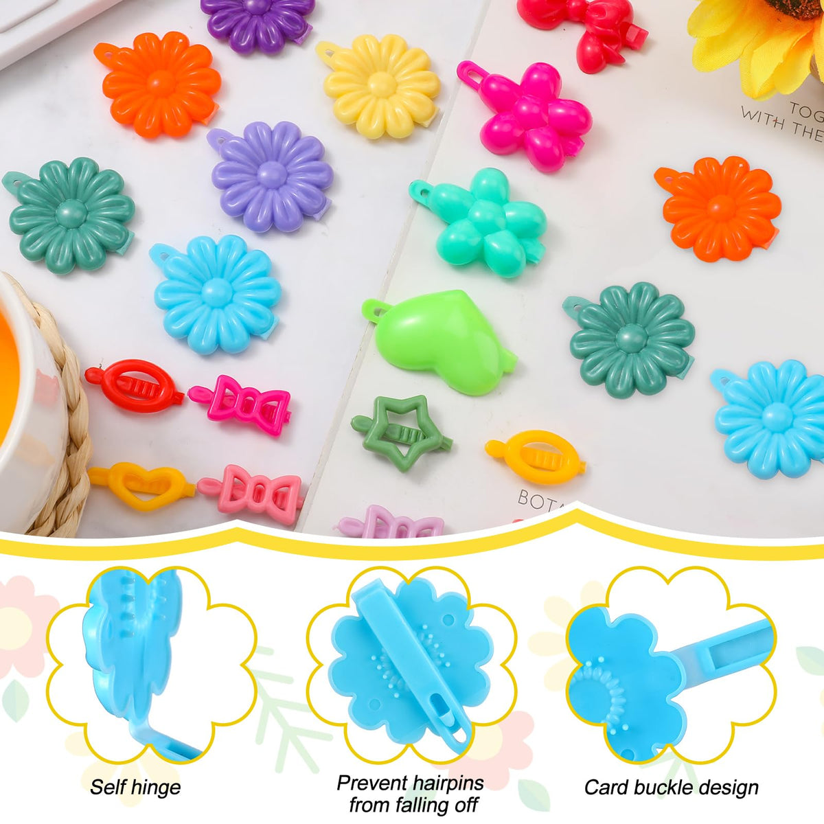 Willbond self hinge hair barrettes offer reliable grip and cute shapes for easy styling.