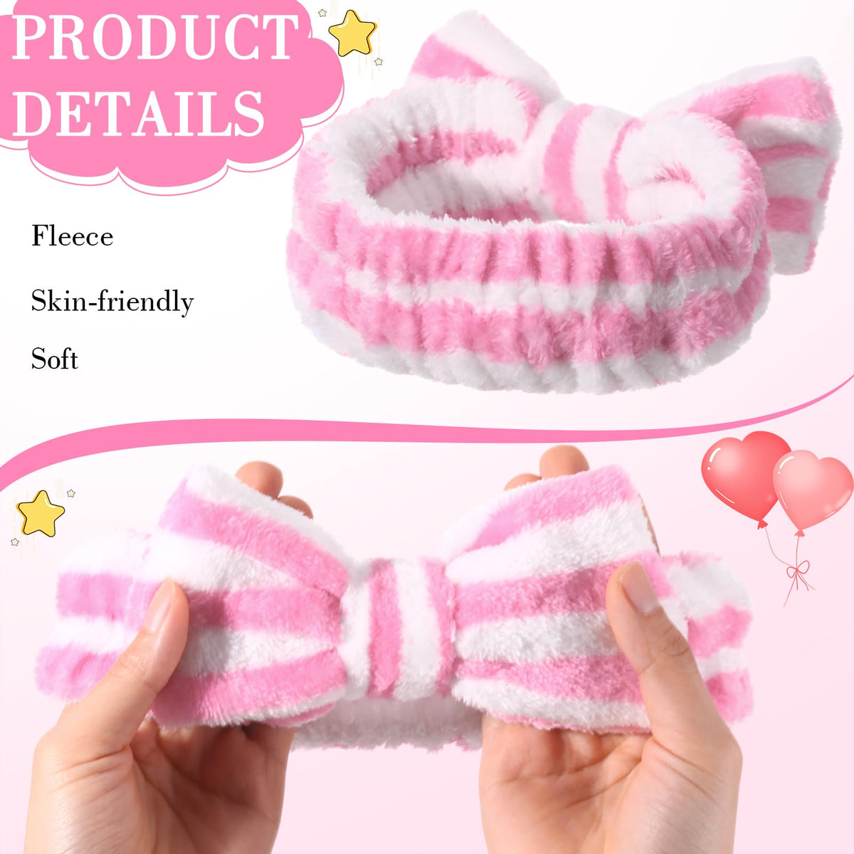 Willbond soft flannel headbands feel gentle on skin during skincare.