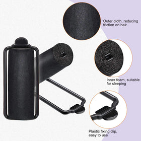 WILLBOND soft satin fabric cover rollers reduce friction and hair damage.