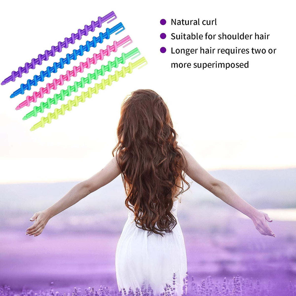 WILLBOND spiral perm rods set used to wrap hair for soft waves.