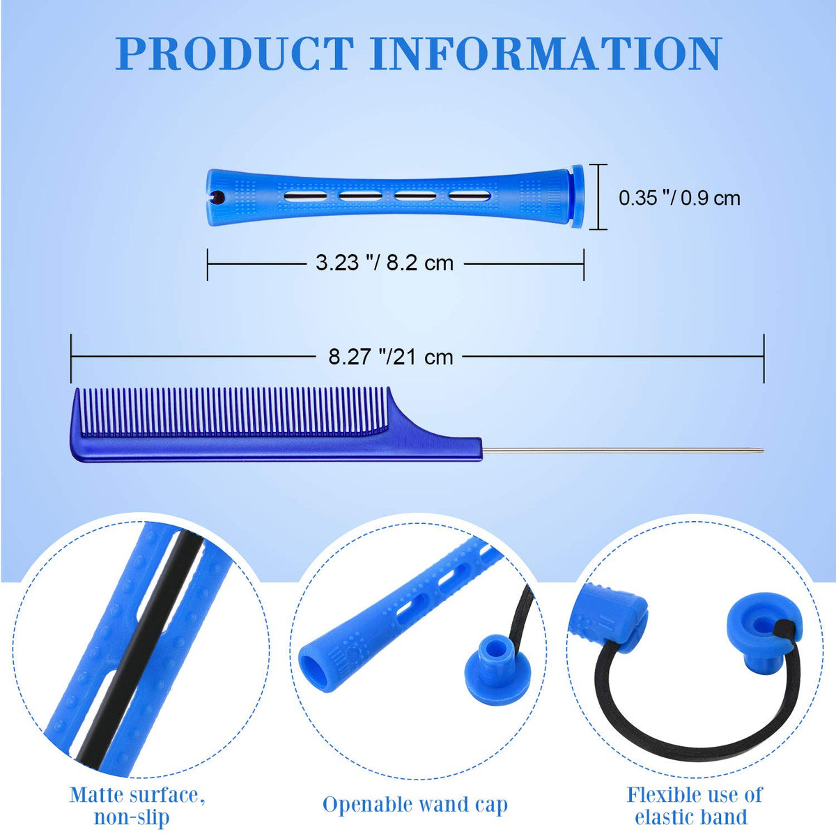 WILLBOND stainless steel pintail combs pair for precise sectioning