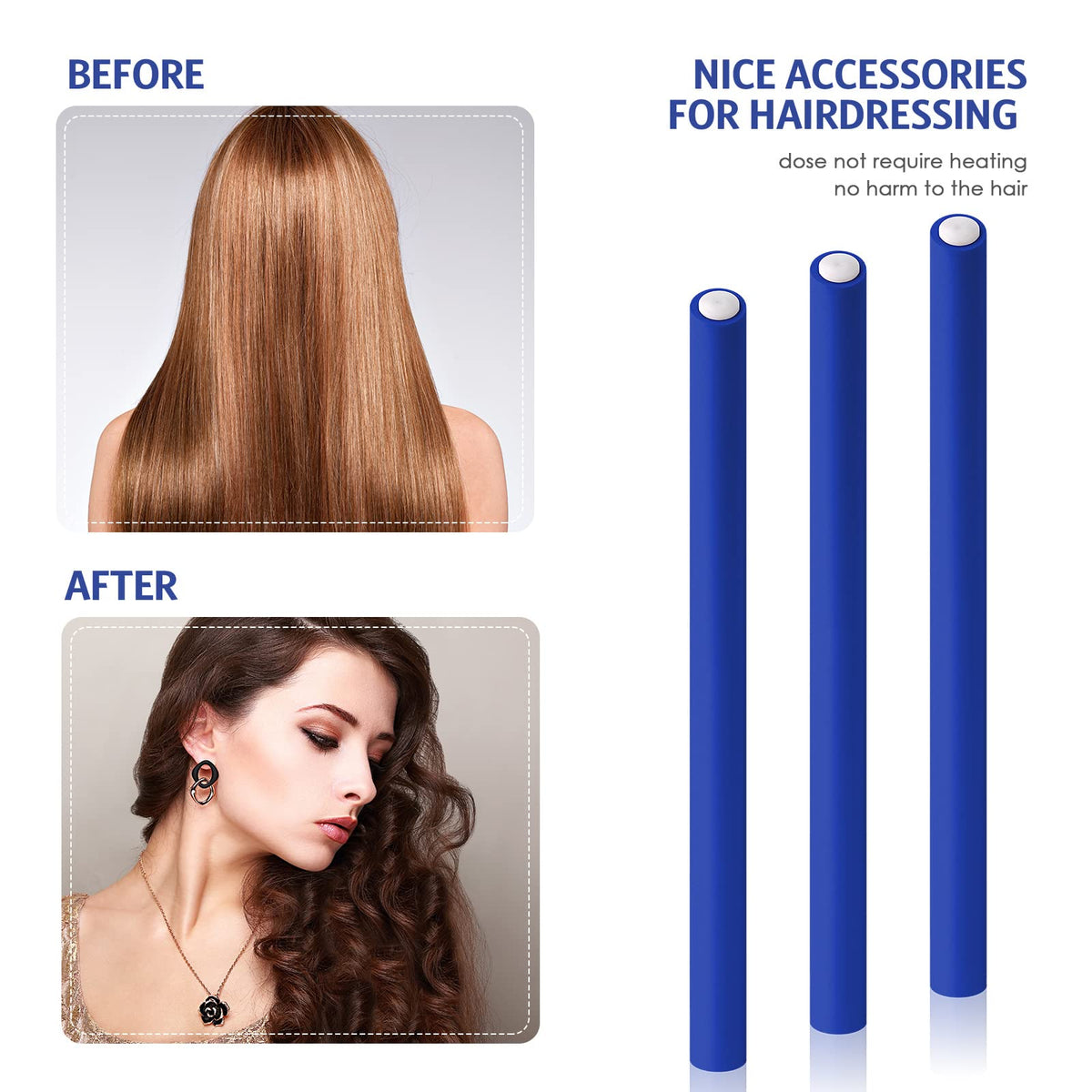 WILLBOND stainless steel rat-tail combs included with blue set