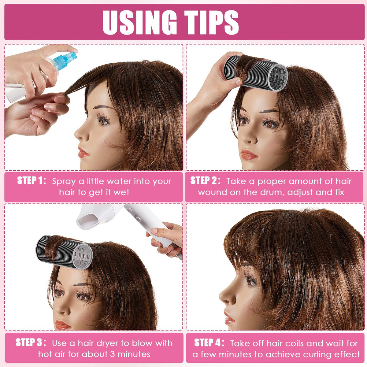 WILLBOND thermal self-grip rollers set of four for secure hold