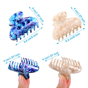 WILLBOND tortoise shell clip 2-inch design-2 offers gentle grip for slender hair.