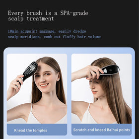Winb battery-powered massager delivers subtle vibrating motion on the scalp.