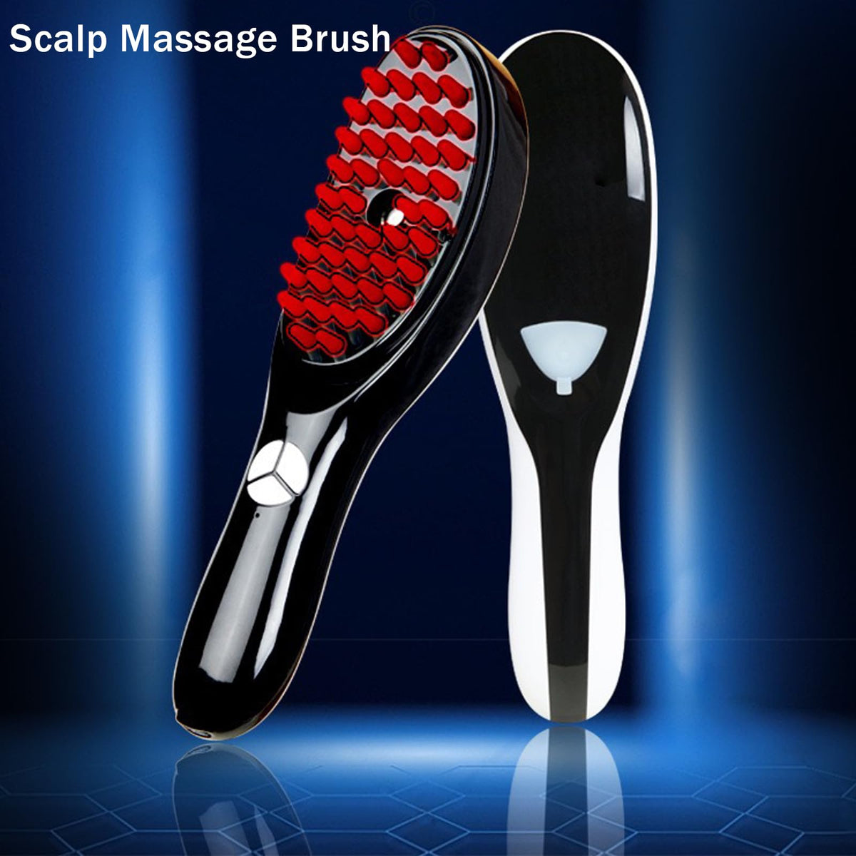 Winb hair massager comb demonstrates cordless convenience for quick use.
