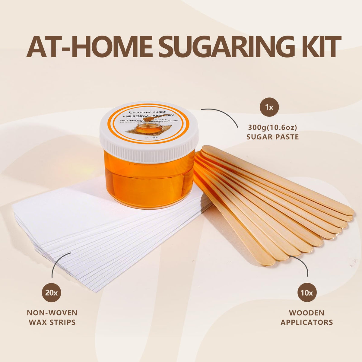 Wind in Hand body hair removal kit for legs, arms, and bikini.
