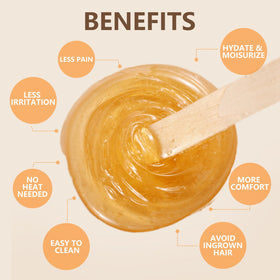 Wind in Hand organic sugar wax ingredients for gentle, all-skin-types waxing.