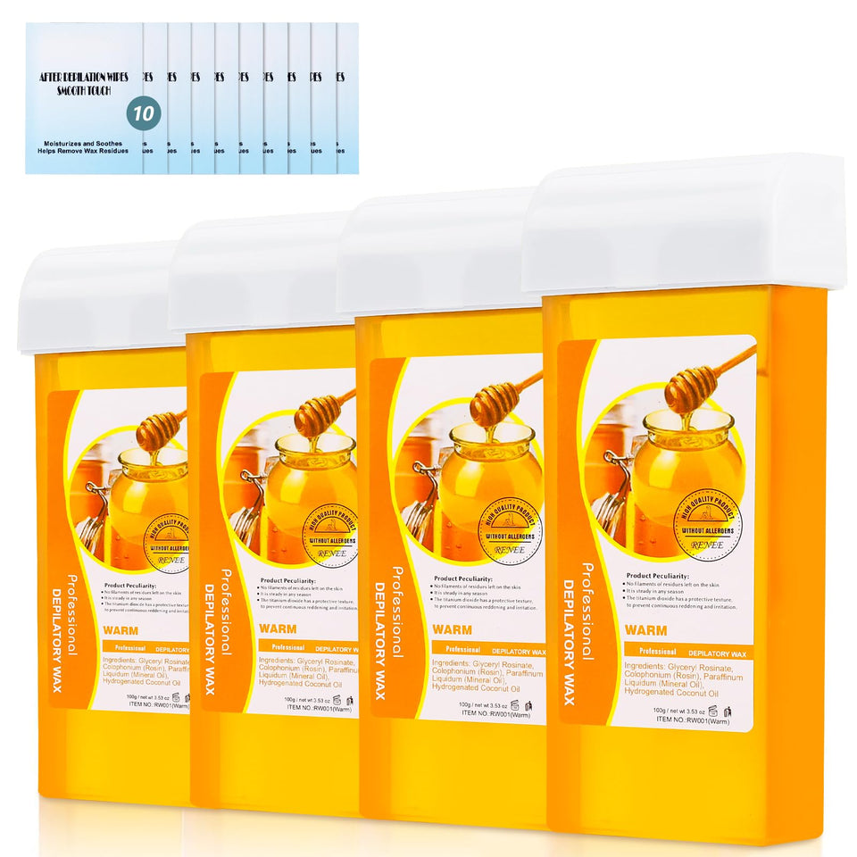 Wind in Hand roll-on wax refills with honey wax for smooth, long-lasting results