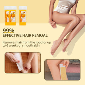Wind in Hand waxing on legs showing smooth salon-like results at home
