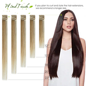 WindTouch clip-ins attach easily and stay discreet under natural hair.