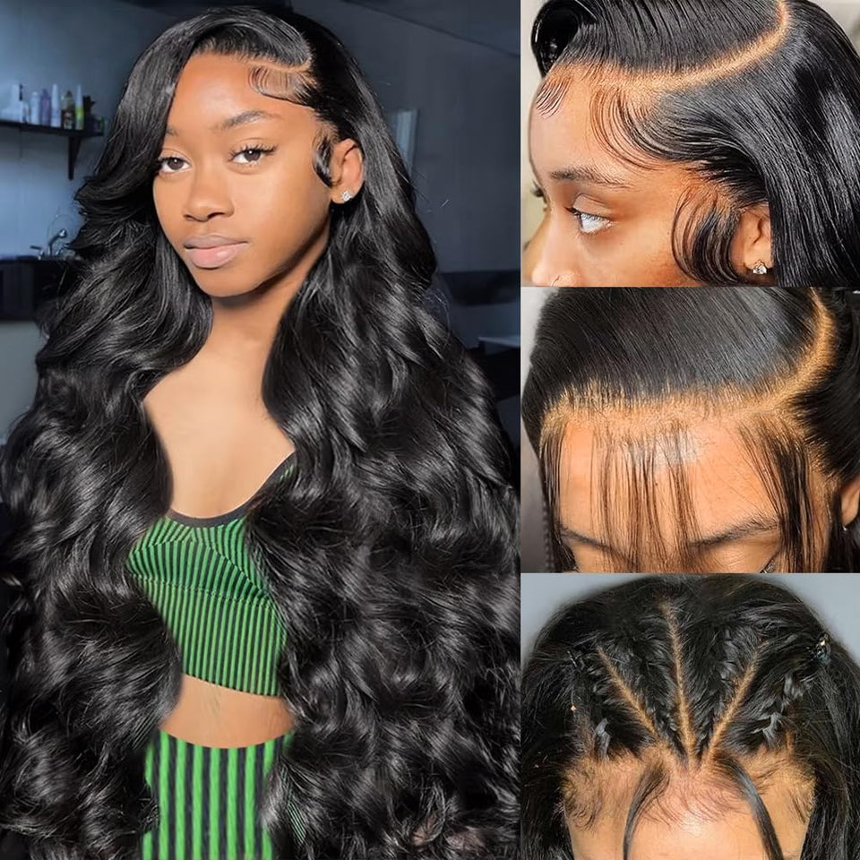 Wingirl 13x6 body wave lace-front wig closeup showing natural hairline.