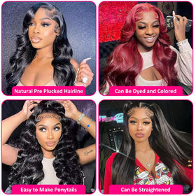 Wingirl body wave wig heat-styling friendly for versatile styling.