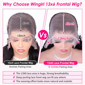 Wingirl body wave wig ideal for parties and weddings.