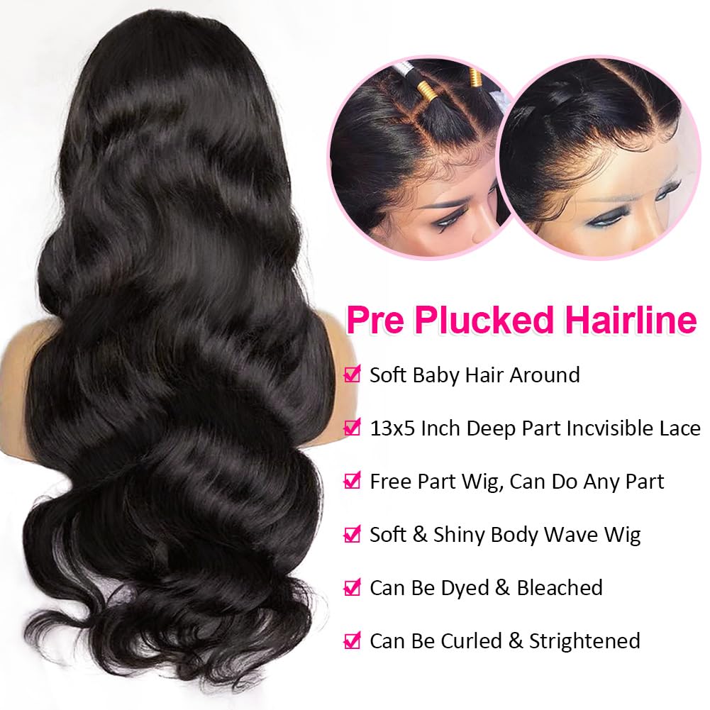 13x5 lace front with long front-parting space for versatile styling.