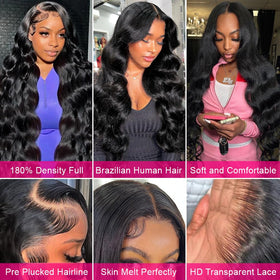 Wingirl versatile styling options: side, middle parts, ponytail.