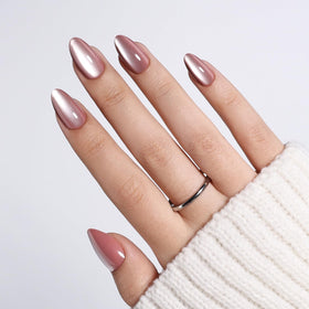 WiniBeauty Cat Eye mauve nails in almond shape for a customizable fit.