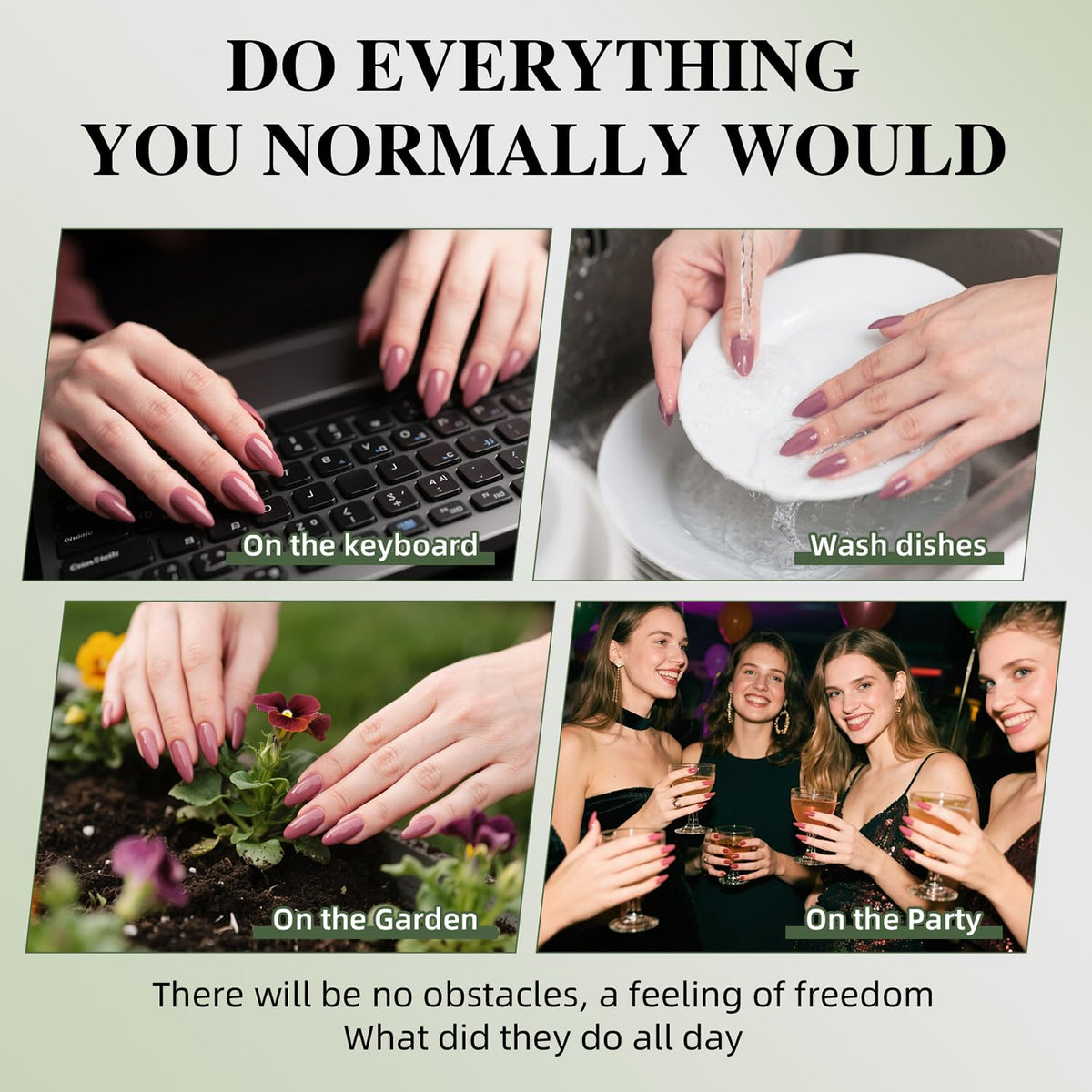 WiniBeauty Party-look mauve Cat Eye nails for bold photos.