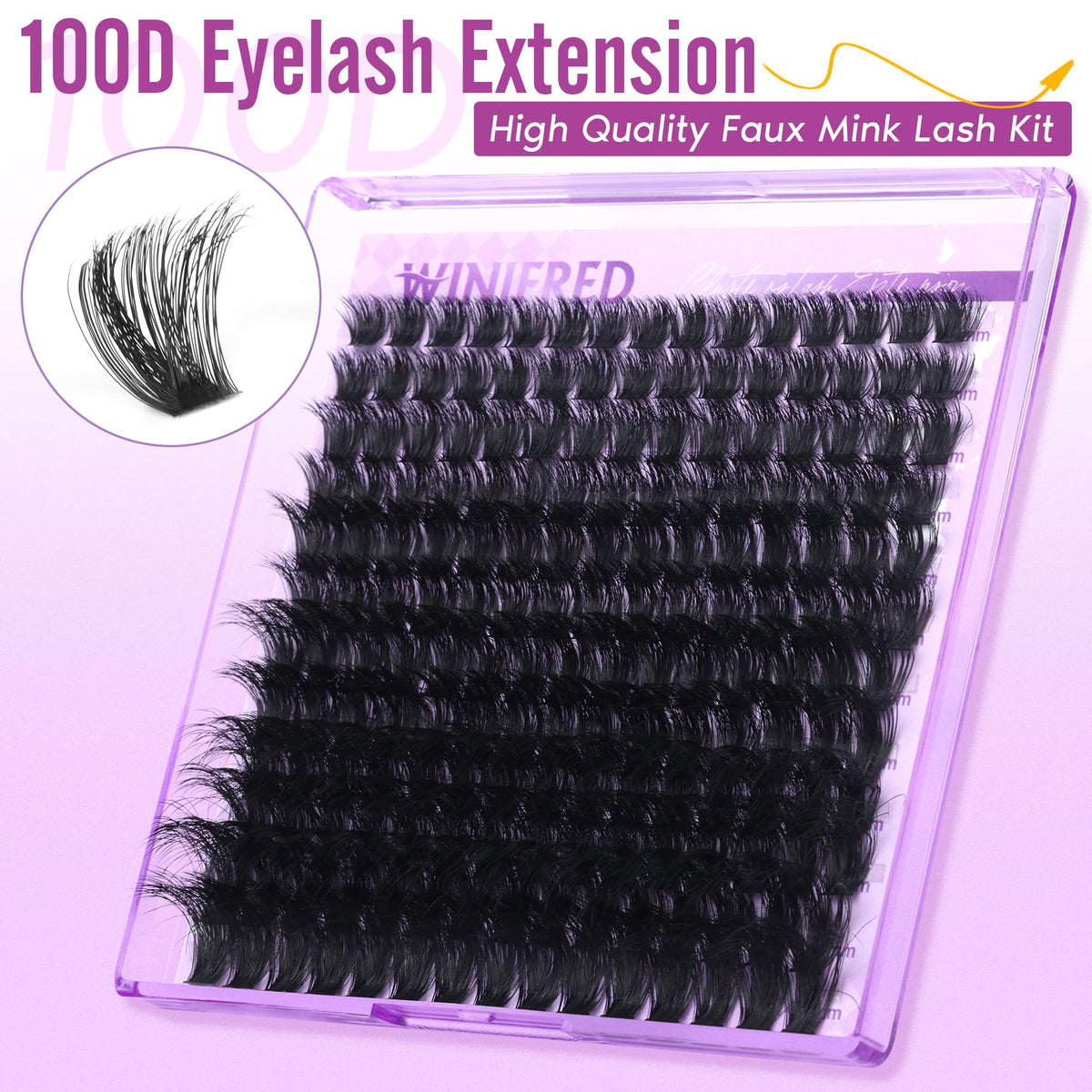 Winifred full mink clusters, 8–18 mm, flexible volume