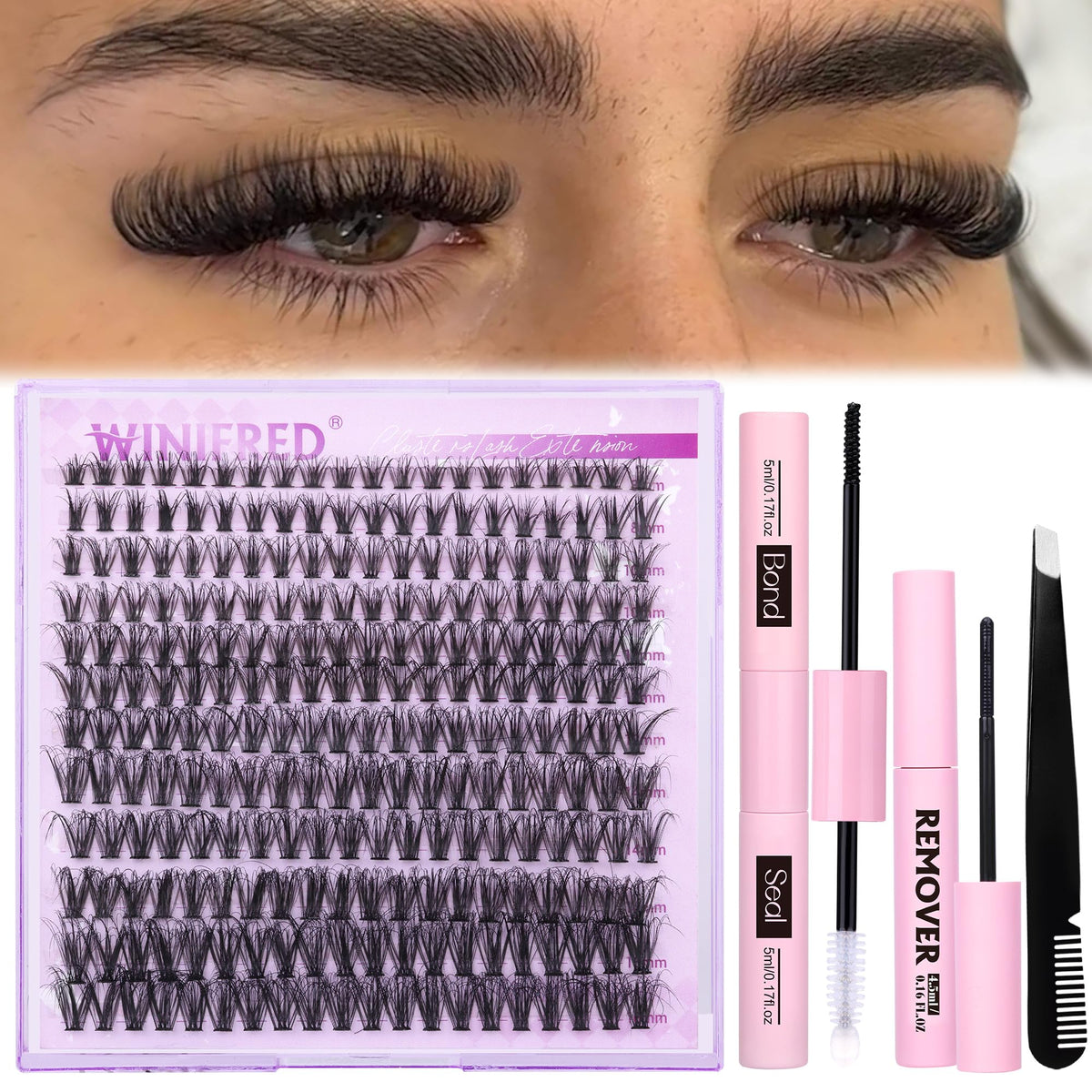 Winifred clean lash remover for residue-free cleanup.