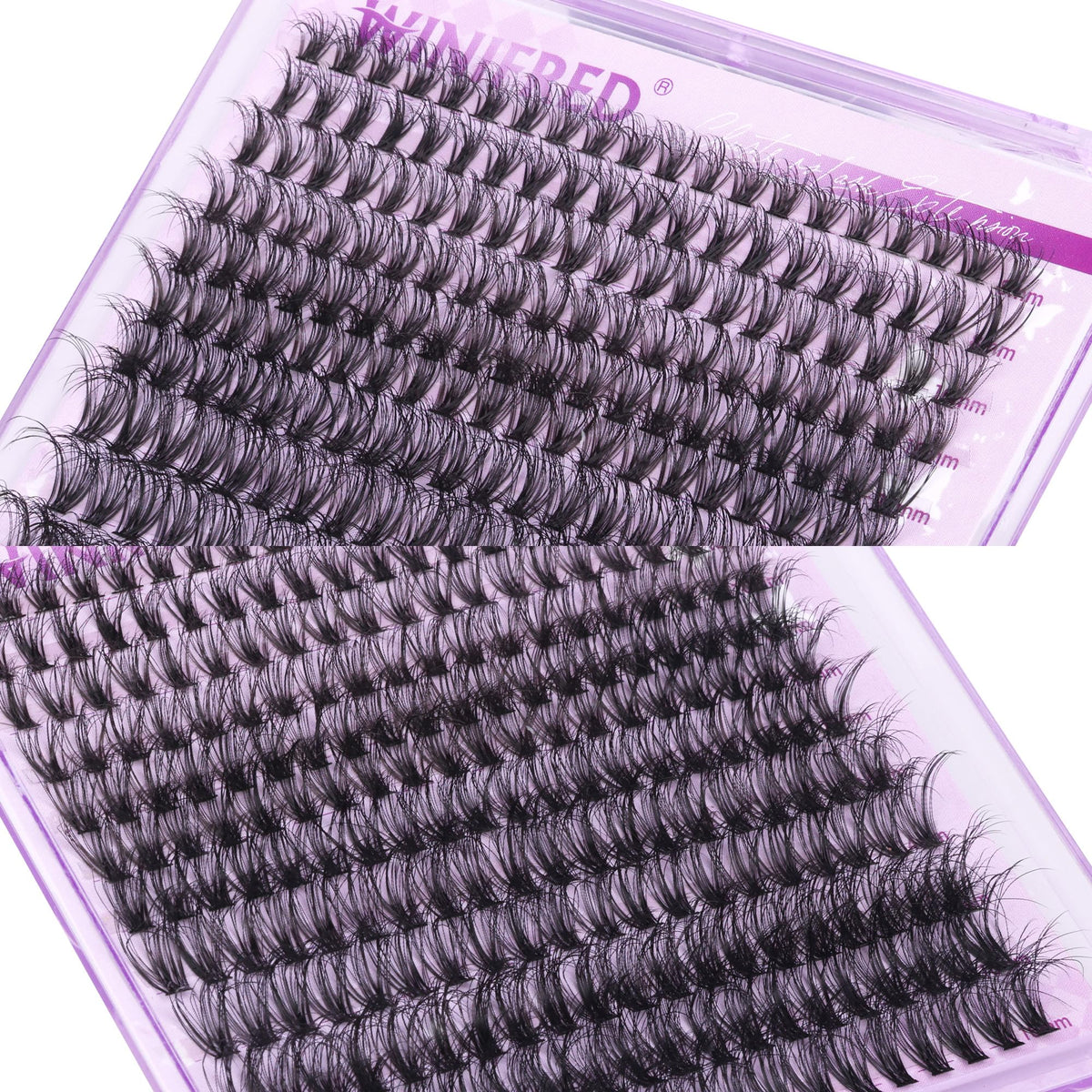 Winifred lash tweezers with comb for precise placement.