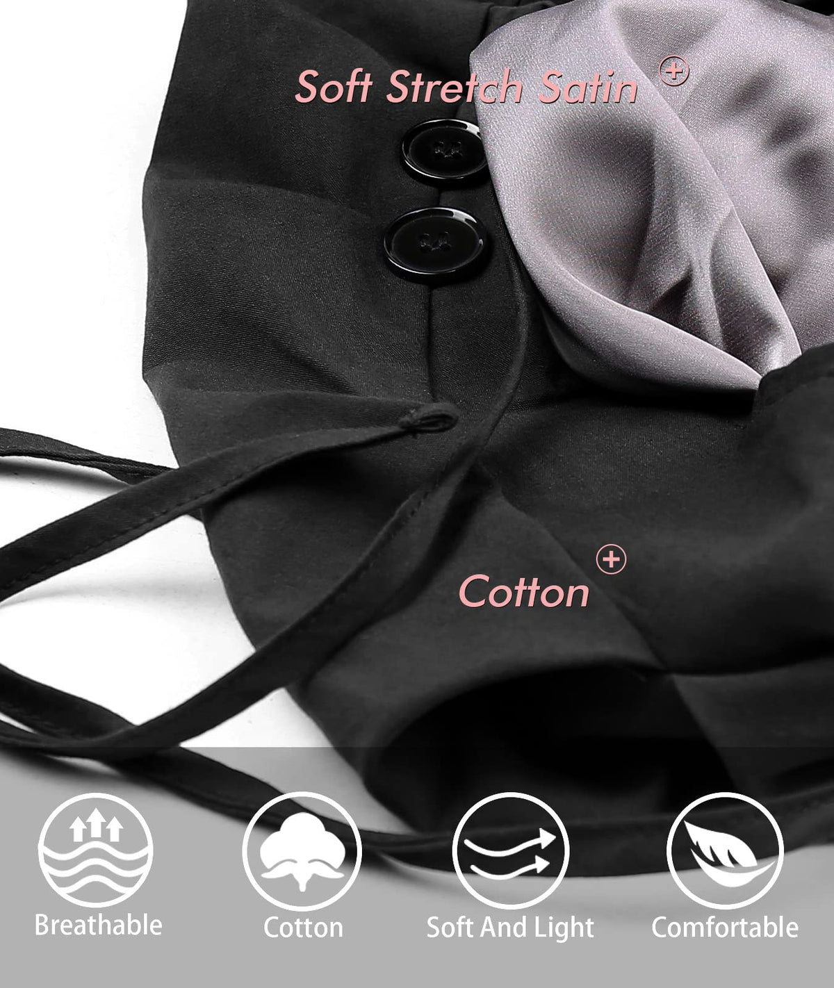 Winitas cap with four ear buttons reduces strap pressure for comfort