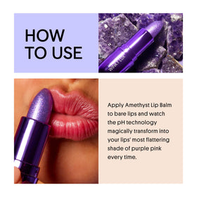 Winky Lux Amethyst Glimmer Balm ceramides hydrate lips gently