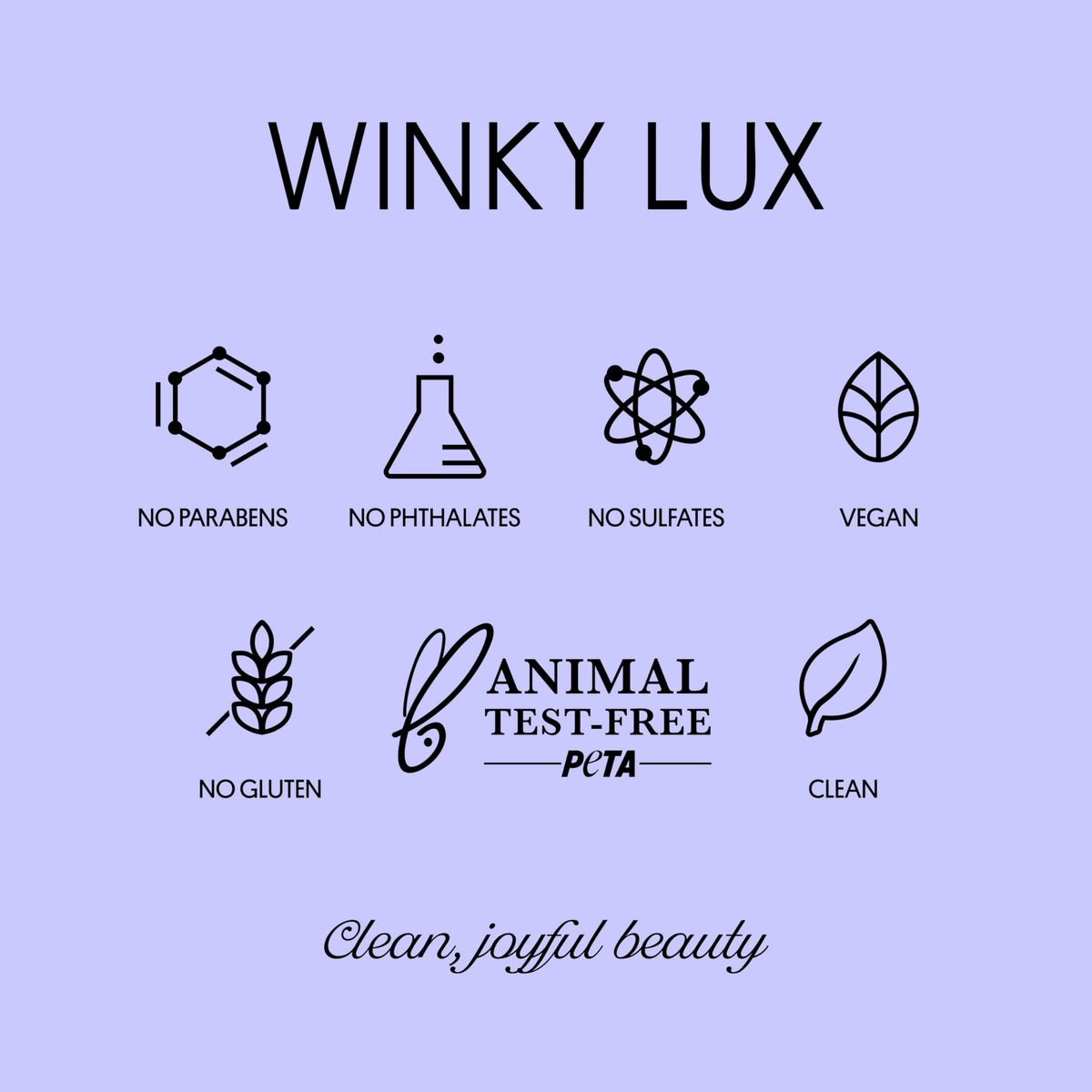 Winky Lux Amethyst Glimmer Balm vegan and cruelty-free badge