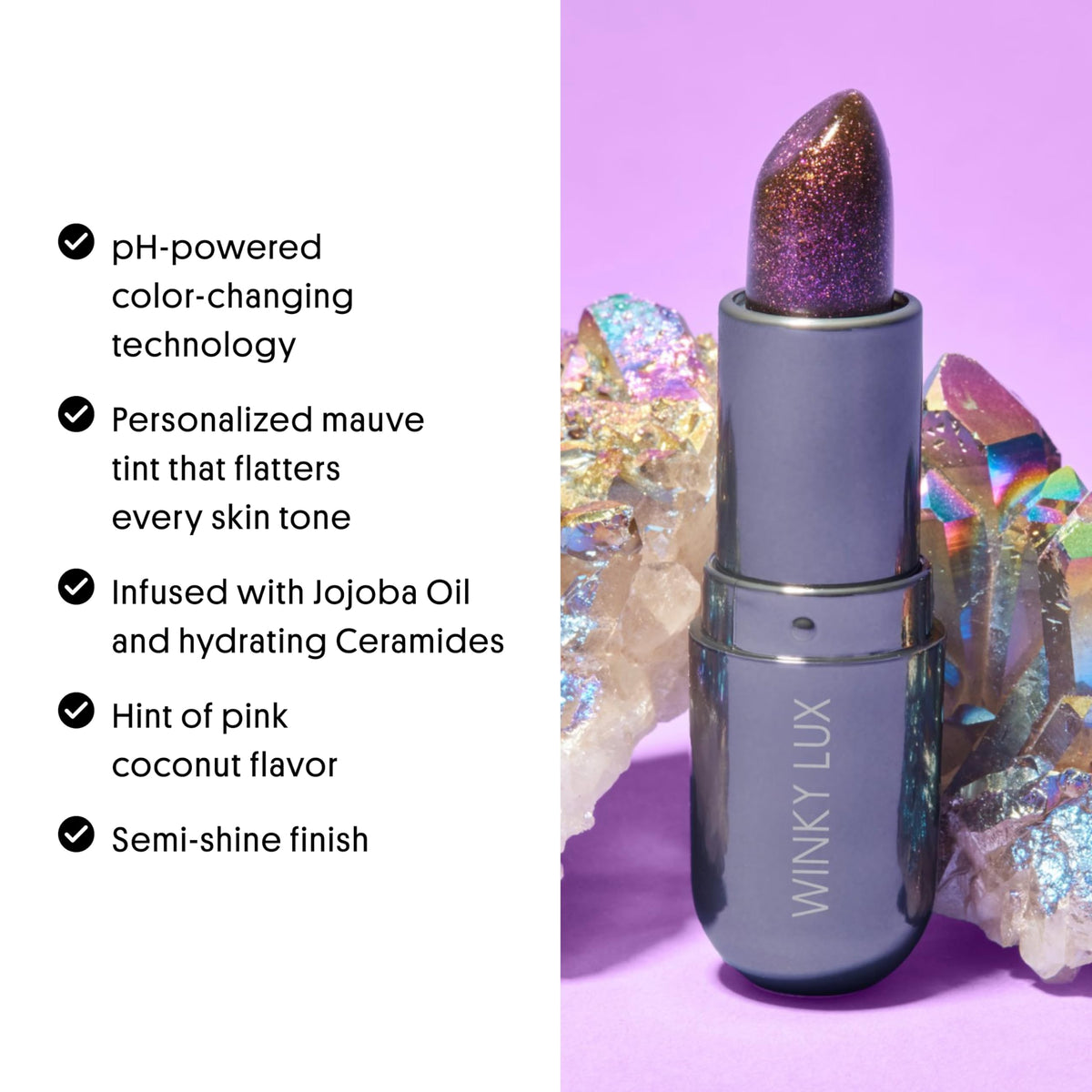 Winky Lux Balm compact ideal for on-the-go lip moisture.