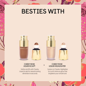 Winky Lux Cheeky Rose liquid blush compact showcase.