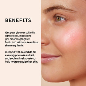 Winky Lux Cheeky Rose on skin offers a lightweight candlelit dewy finish.