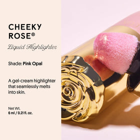 Winky Lux Cheeky Rose swatch demonstrates blendable pigment for radiant cheeks.