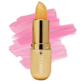 Winky Lux Citrine Glimmer Balm jar showing color-changing tint and hydration.
