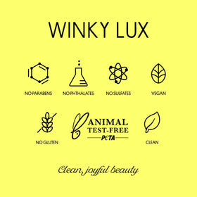 Winky Lux Citrine Glimmer Balm packaging close-up shows vegan, clean formula.