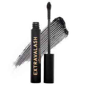 Winky Lux ExtravaLash mascara bottle and brush for precise, buildable application.