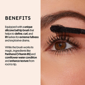 Winky Lux ExtravaLash hollow-bristle wand delivering weightless volume.