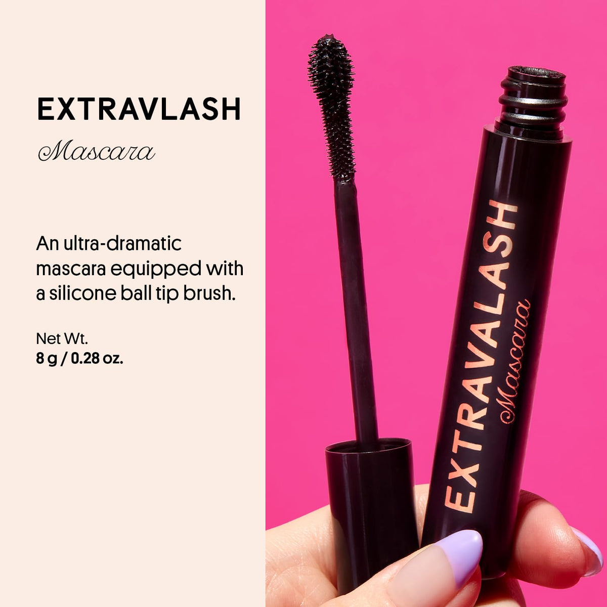 Winky Lux ExtravaLash silicone ball-tip brush for easy lash separation.