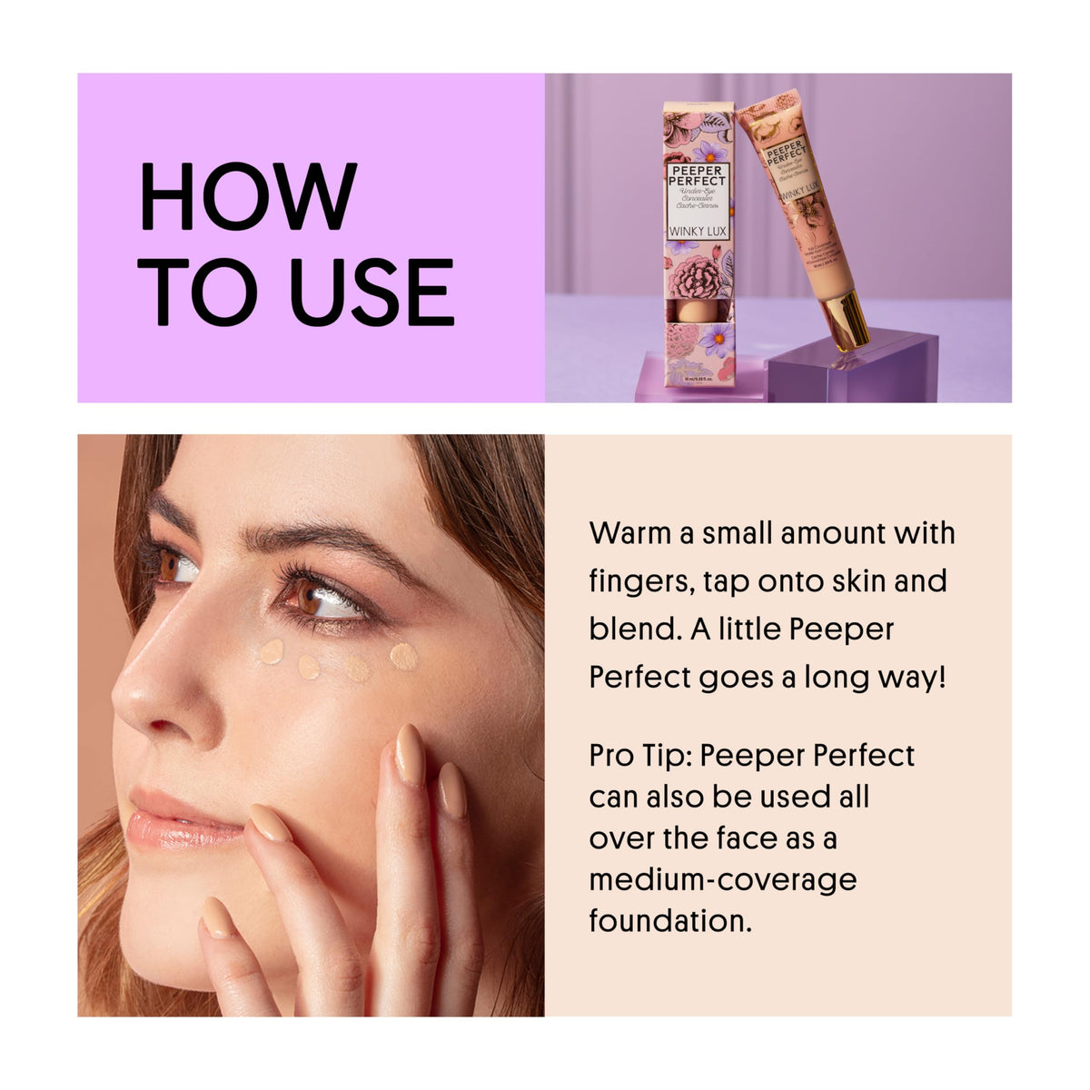 Winky Lux Peeper Perfect cruelty-free packaging highlights sustainability