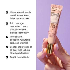 Winky Lux Peeper Perfect concealer application close-up demonstrates seamless blend