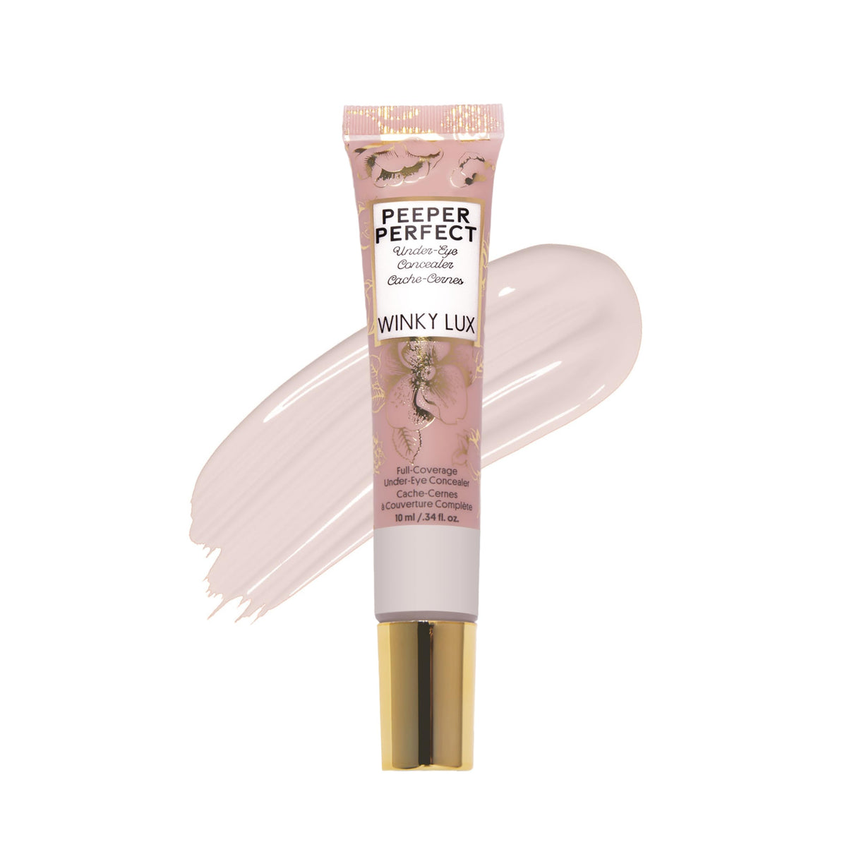 Winky Lux Peeper Perfect concealer tube close-up for smooth under-eye coverage