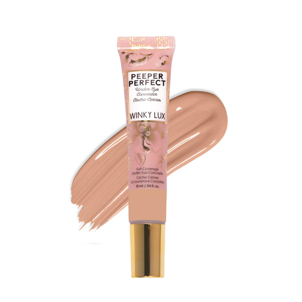 Winky Lux Peeper Perfect concealer tube for under-eye coverage and color correction.